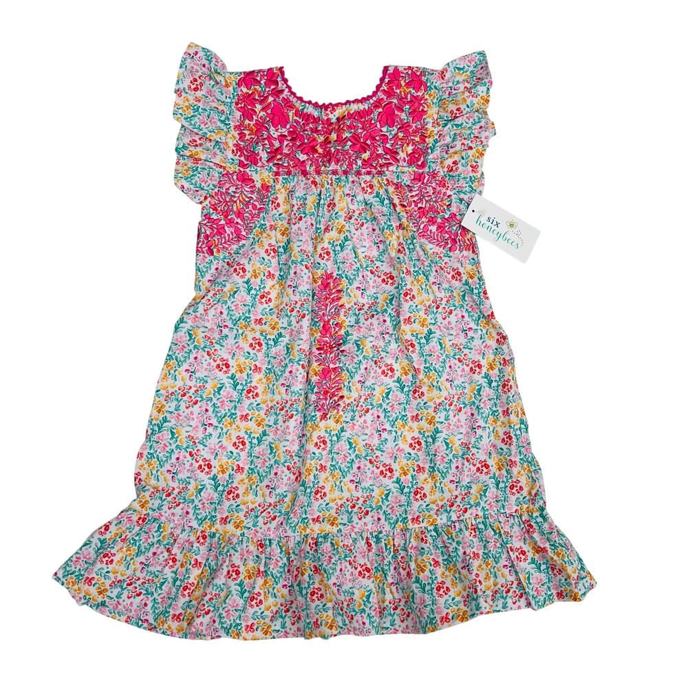 NWT Six Honeybees Size 5 Valencia Ruffle Dress